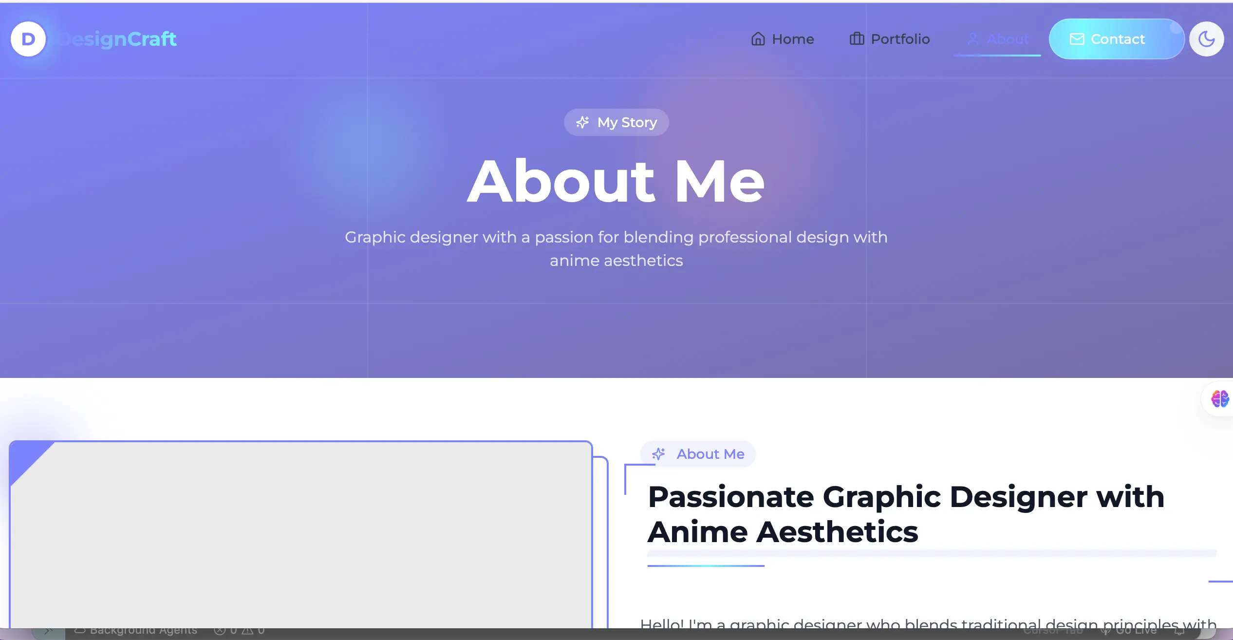 ✨  Modern Multi-Page Portfolio 🌗🚀 - View 3