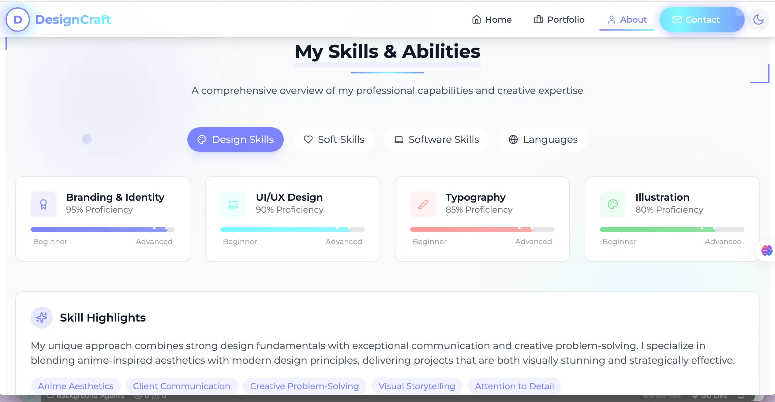 ✨  Modern Multi-Page Portfolio 🌗🚀 - View 4